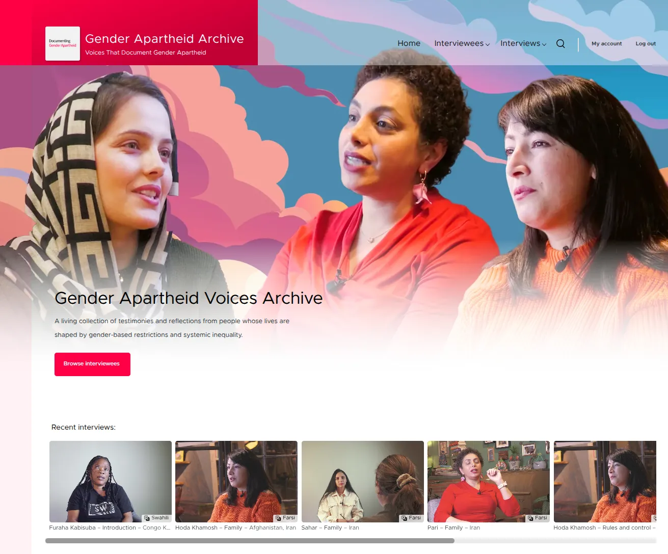Women interviewed for the Gender Apartheid archive